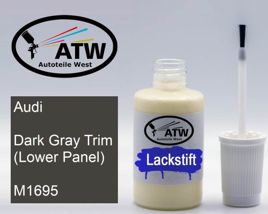 Audi, Dark Gray Trim (Lower Panel), M1695: 20ml Lackstift, von ATW Autoteile West.